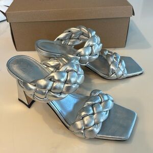 Marc Fisher silver heels